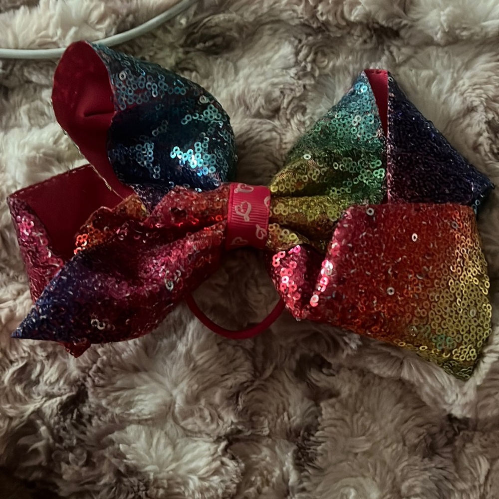 Rainbow jojo bow